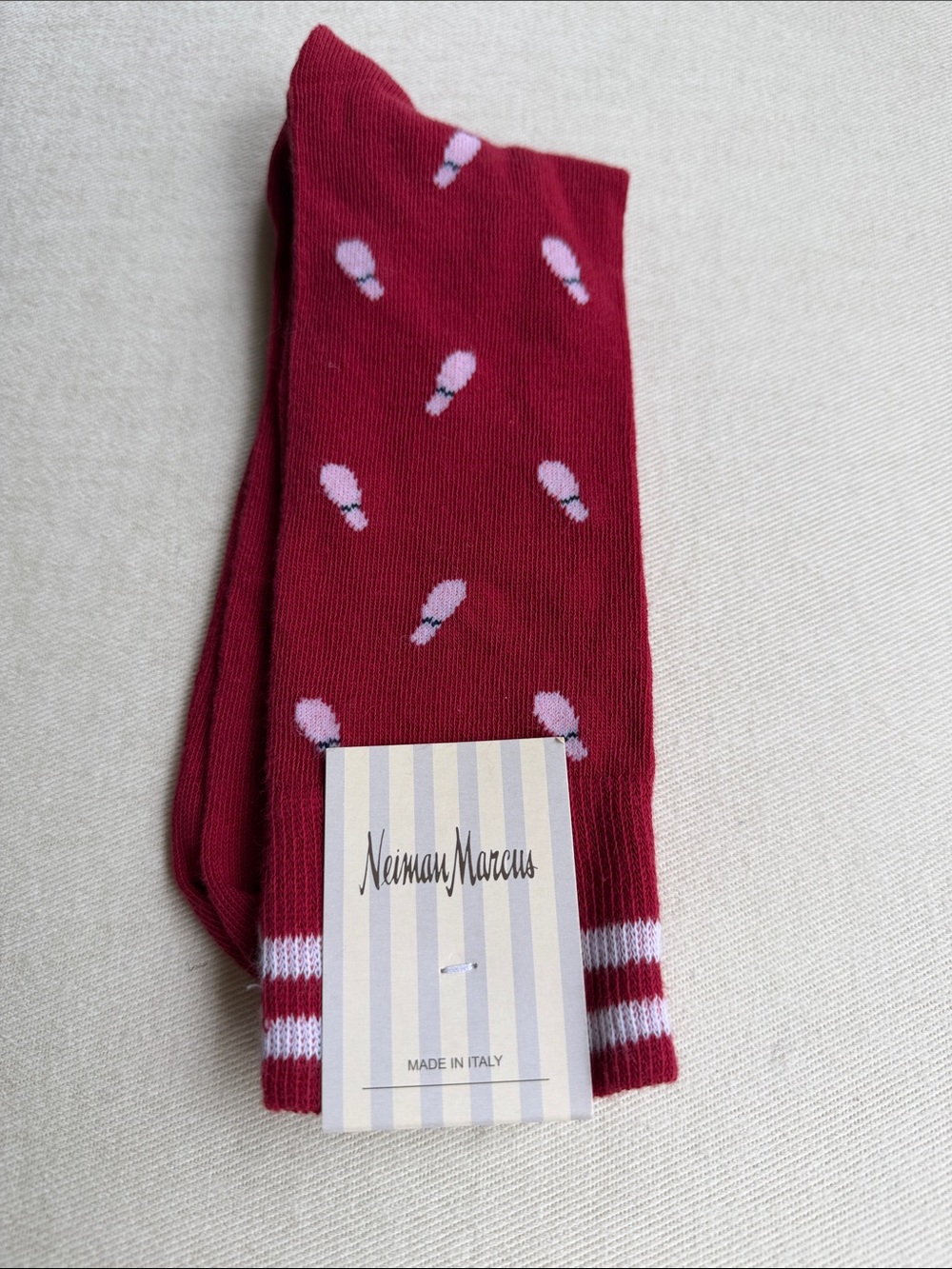 Neiman Marcus Red BOWLING socks